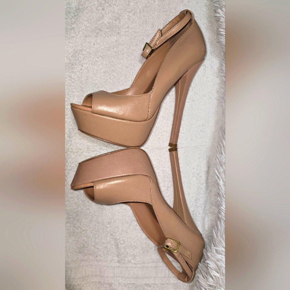 Blush Steve Madden Heels Aomplis Leather Upper S-6
